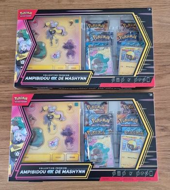 Lot de 2 coffret pokemon collection premium ampibidou ex de mashynn neuf scellé fr