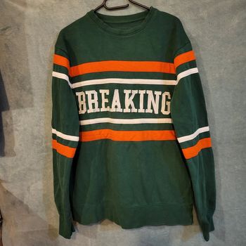 Sweat-shirt   / Crewneck Rétro Breaking Brodé  🧥 Pull & Bear - Taille L