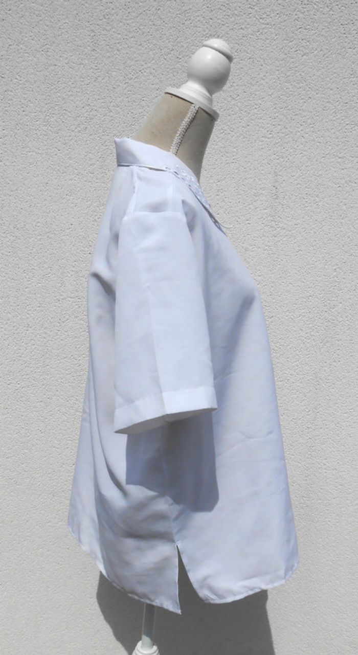 Chemise vintage manches courtes avec broderie - photo numéro 4