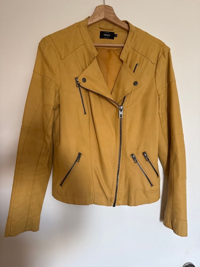 Veste motard jaune moutarde Zara – Très bon état – Taille M