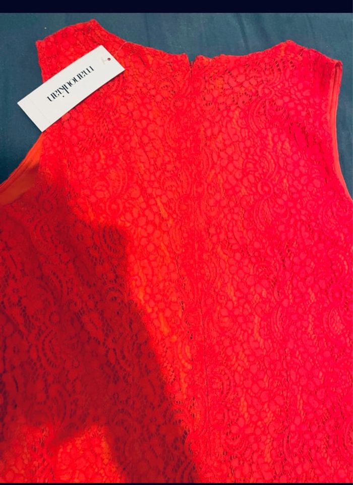 Robe d’été  corail en dentelle Manoukian taille 3 - photo numéro 5