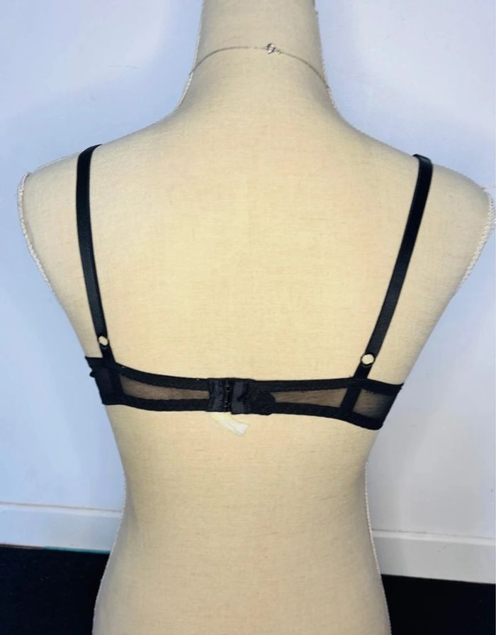 🌸 soutien gorge rouge avec dentelle noire 85 c - photo numéro 4