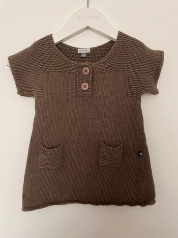 Robe pull marron bébé fille 6 mois DPAM