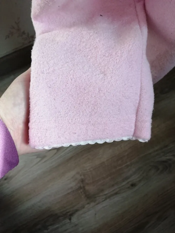 Combinaison pyjama polaire rose avec poches et broderie ours / graine de rêve / (3ans) - photo numéro 6