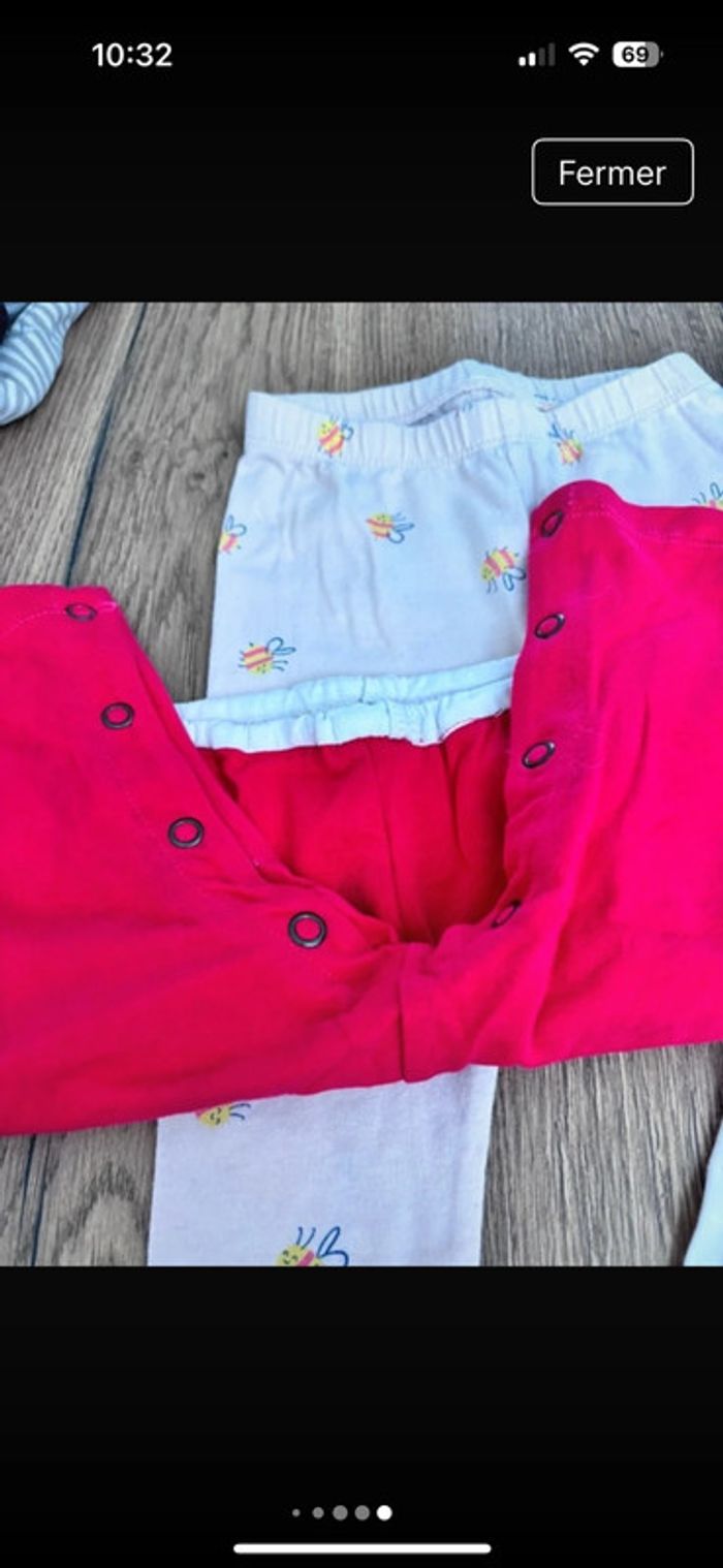 Lot de 4 leggings 3/6 mois - photo numéro 8