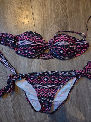 Maillot de bain 2 pieces  femme rose