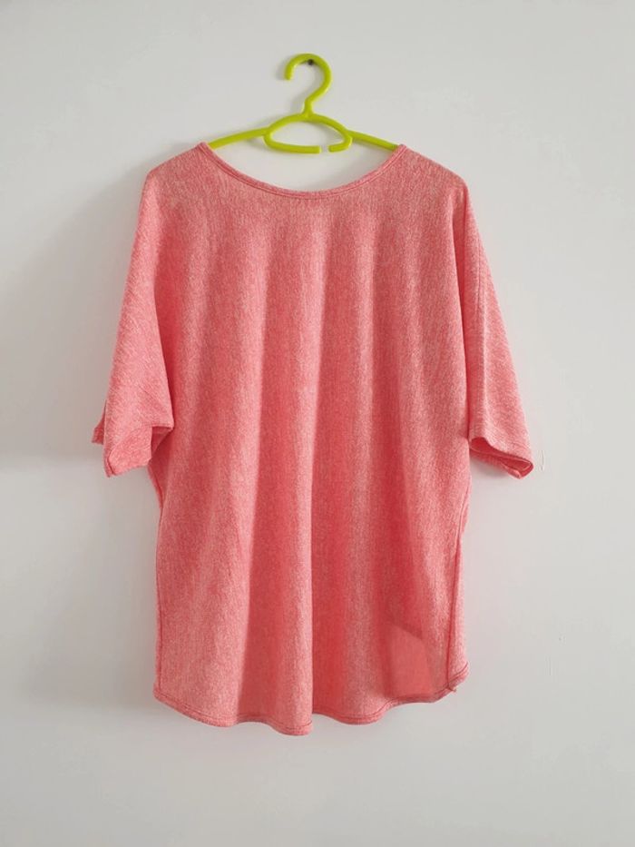 T shirt rose asymétrique TU - photo numéro 2