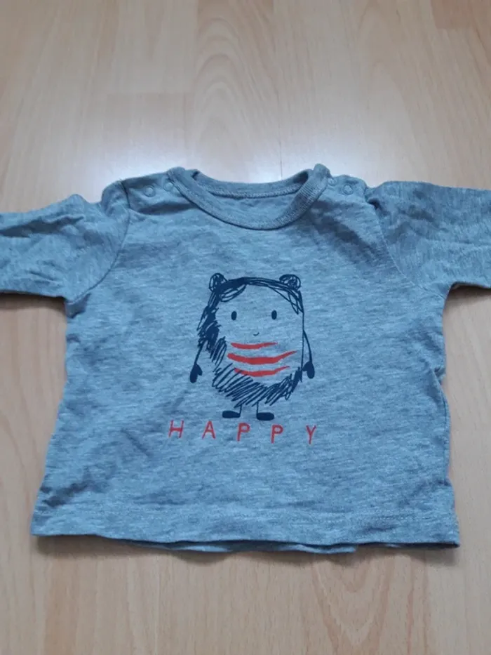 Tee-shirt manches longues 1 mois