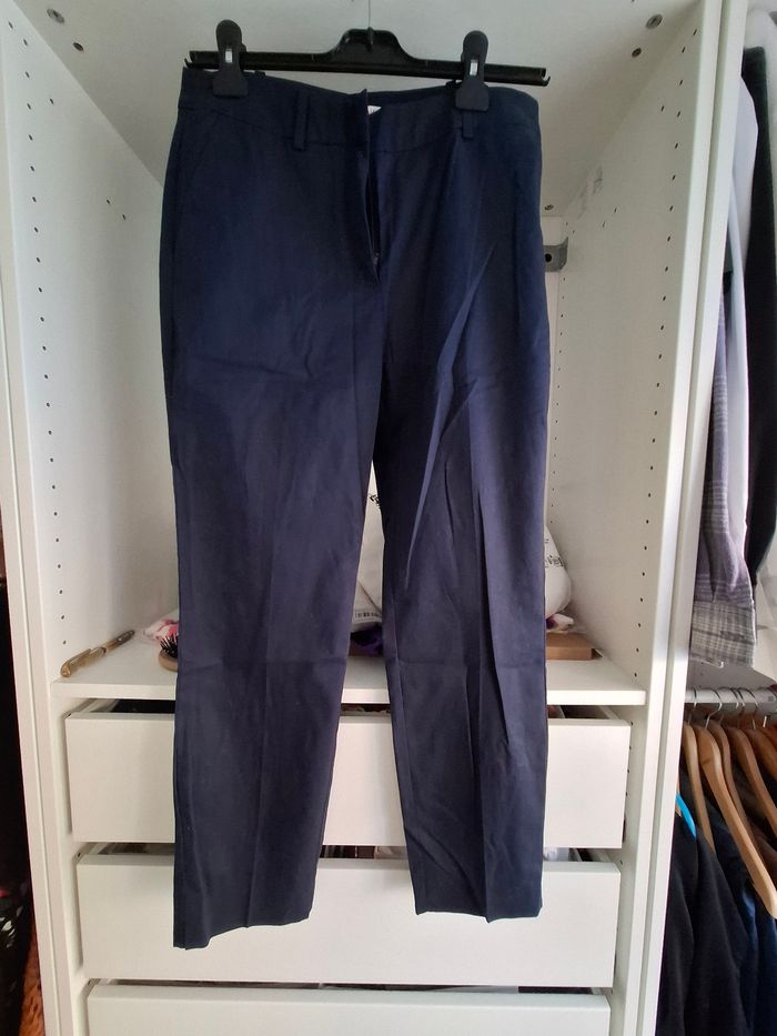 Pantalon droit bleu marine