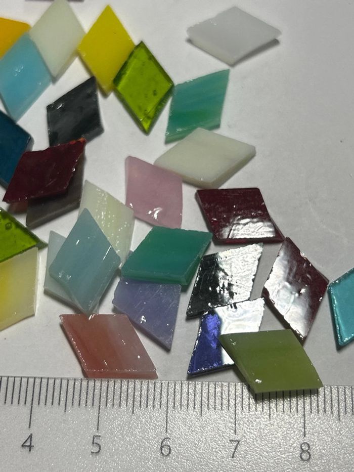 A741, 30 losanges en verre taillé pour loisirs créatifs - photo numéro 4