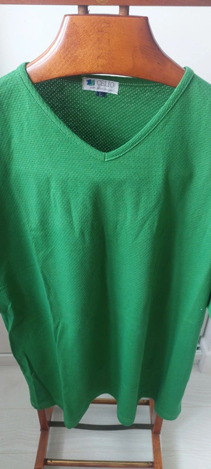 Tee-shirt vintage Celio vert taille L - photo numéro 9