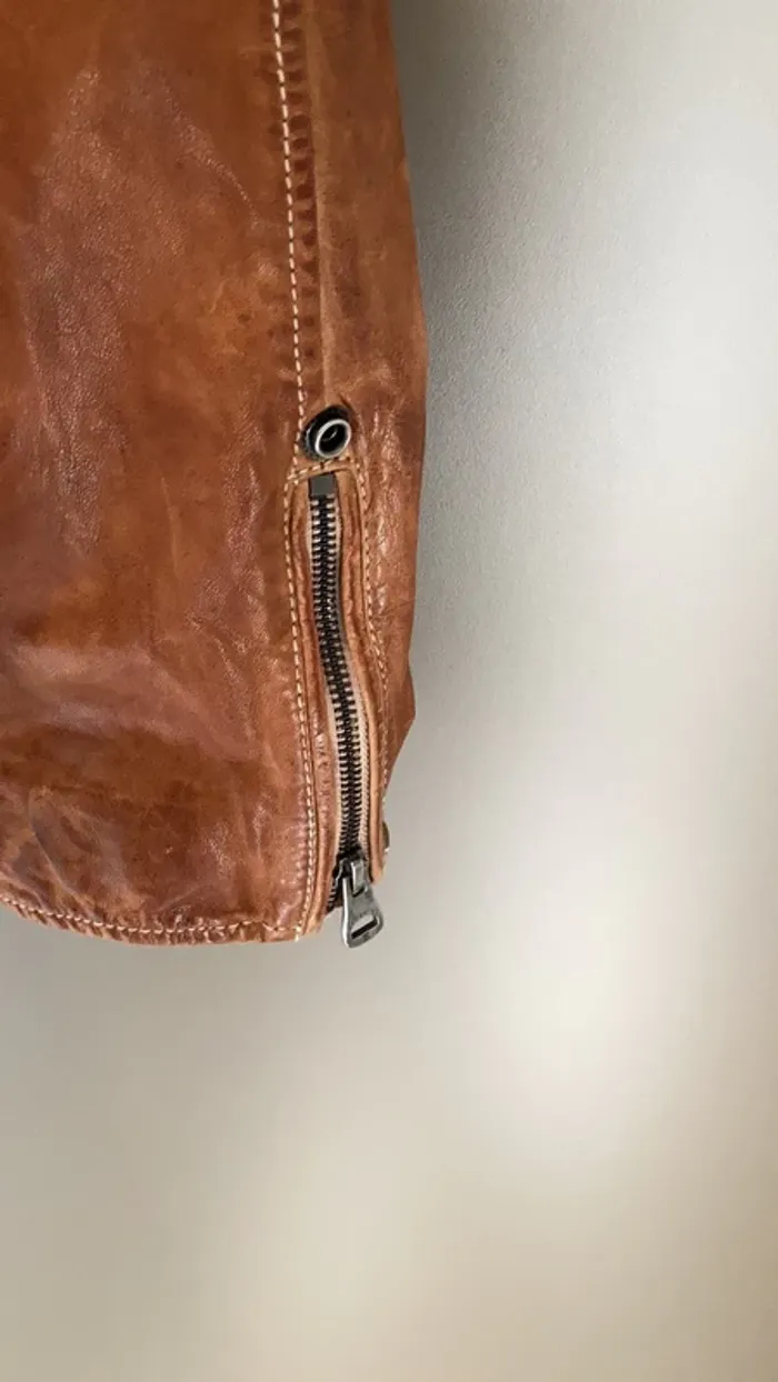 Blouson homme en cuir d’agneau camel XL Redskins - photo numéro 10