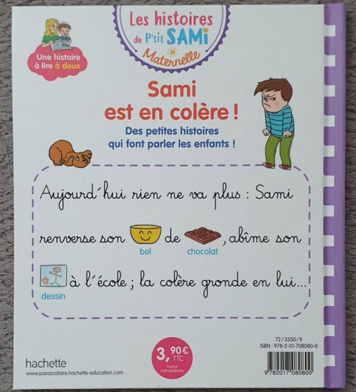 Livre "Sami est en colère!" - Les Histoires de P'tit Sami Maternelle (3-5 ans) / Hachette - photo numéro 2