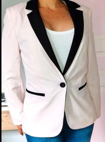 Veste blazer Rose poudré Noir - Naf Naf Vintage - 40 = 36 actuel - Comme Neuve