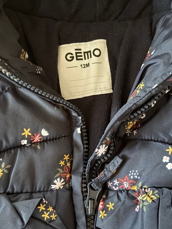 Doudoune matelassé bleu marine GEMO 12 mois - photo numéro 4