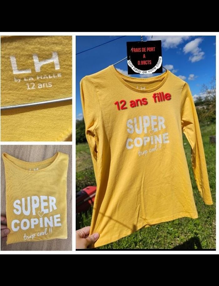 Tee-shirt fille 12ans jaune LH