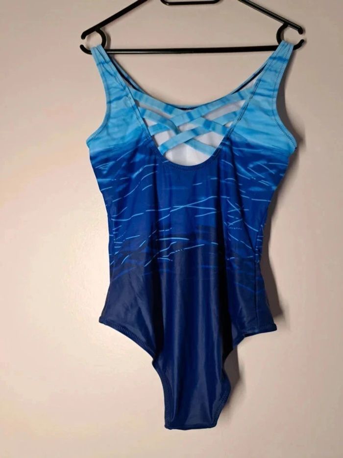 Maillot de bain bleu et noir S - photo numéro 2