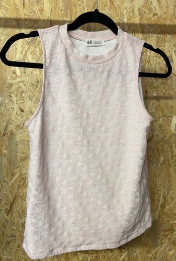 Top broderies rose pâle 14 ans