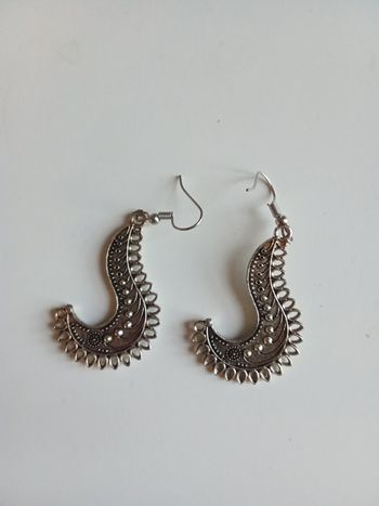 Boucle d'oreille fantaisie femme, pendante, doré, idée cadeau de Noël