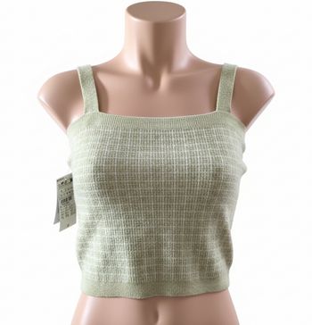 Top court vert anis taille L Kiabi