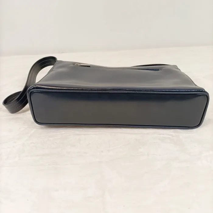 Sac bandoulière bleu marine en cuir lisse vintage Texier S004 - photo numéro 8