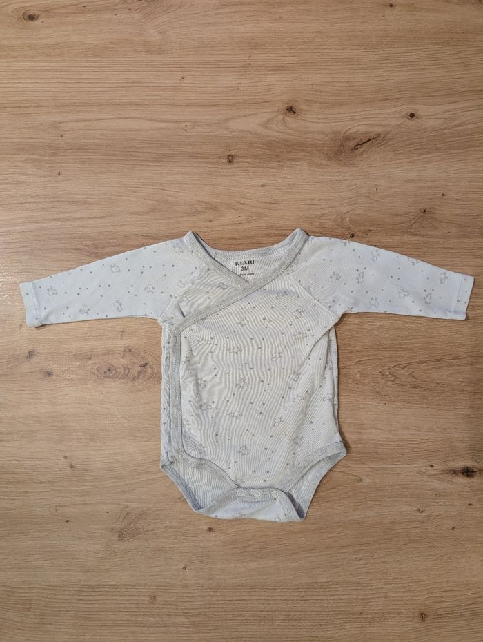 Lot de 4 bodies rose et gris, 3 mois, Kiabi - photo numéro 8