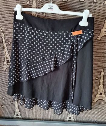 Jupe noir à motifs blanc 42