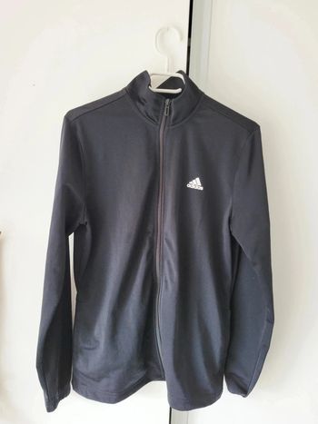 Veste de Survêtement Noire Adidas – Taille 14/15 Ans – Très Bon État