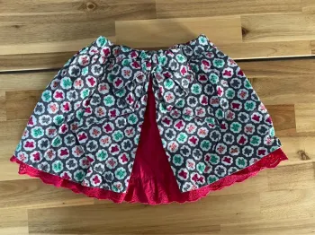 Jupe prémaman rose papillon multicolore