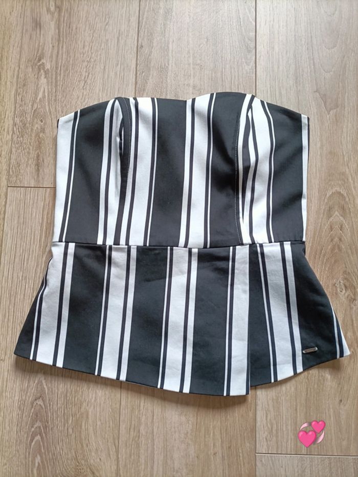 Bustier/ Top sans bretelles rayé Morgan T. 36