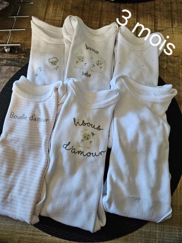 Lot de 6 bodys 3 mois