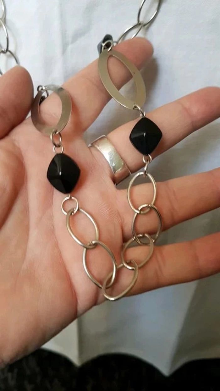 collier avec perles noires - photo numéro 3