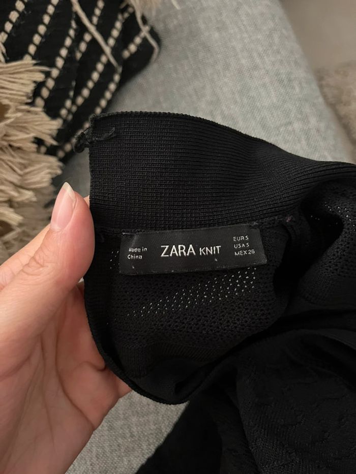 Robe en maille moulante noire Zara - photo numéro 7