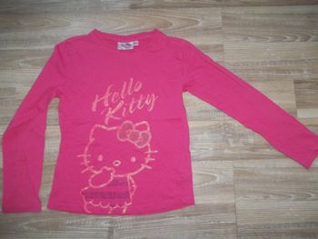 T-shirt rose ml Hello Kitty (1) 8 ans
