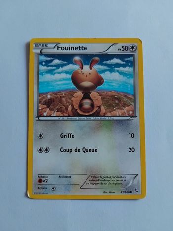 🃏 Carte Pokemon 2014 PV50 - Fouinette - n° 161 Pokemon espion