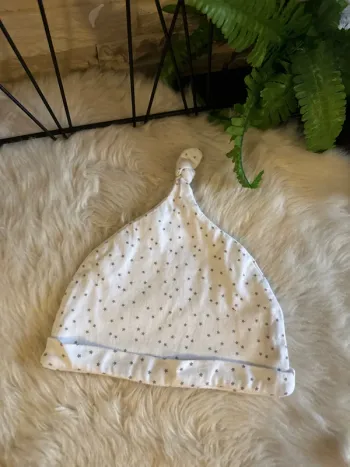 Bonnet naissance mixte bébé - Etoiles - TBE