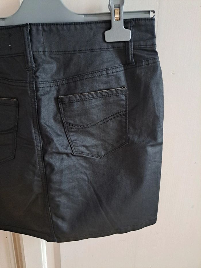 Jupe courte noire style jean 40 etam - photo numéro 4