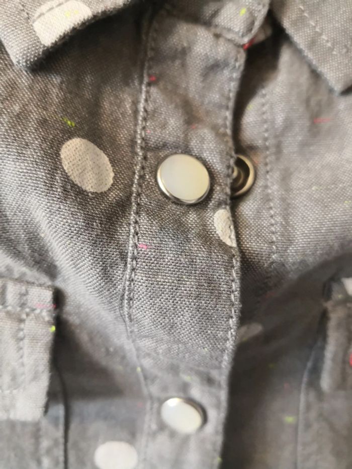 Chemise manches longues à pois - photo numéro 3