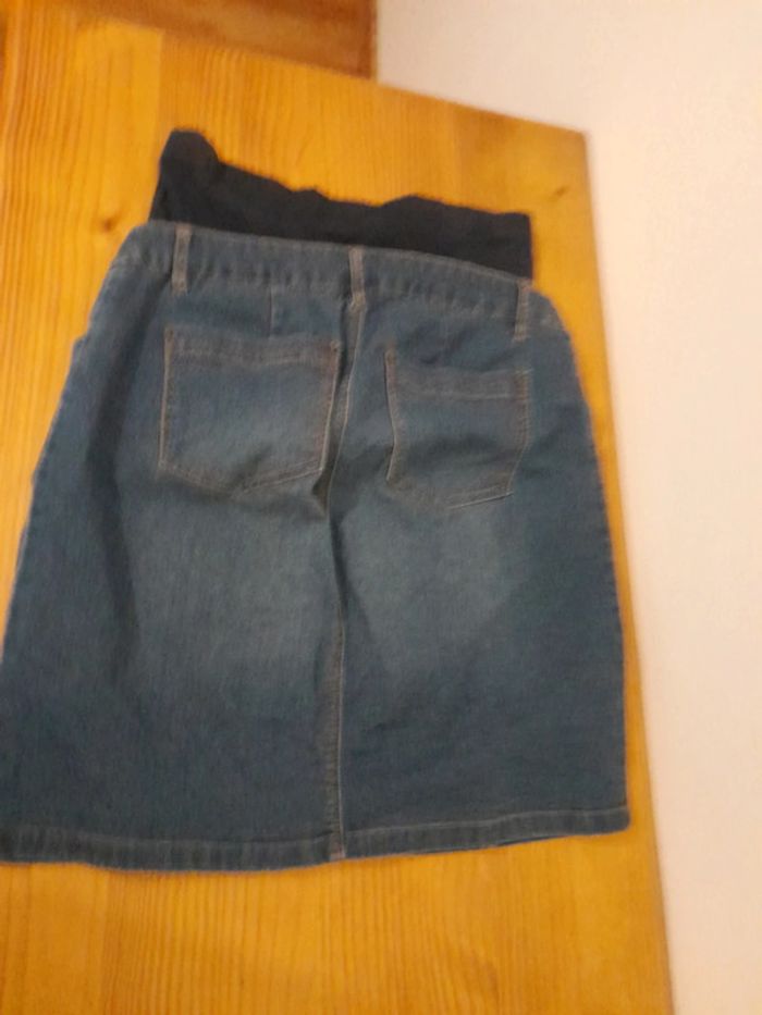 jupe de grossesse en jean taille S Gemo comme neuve - photo numéro 3