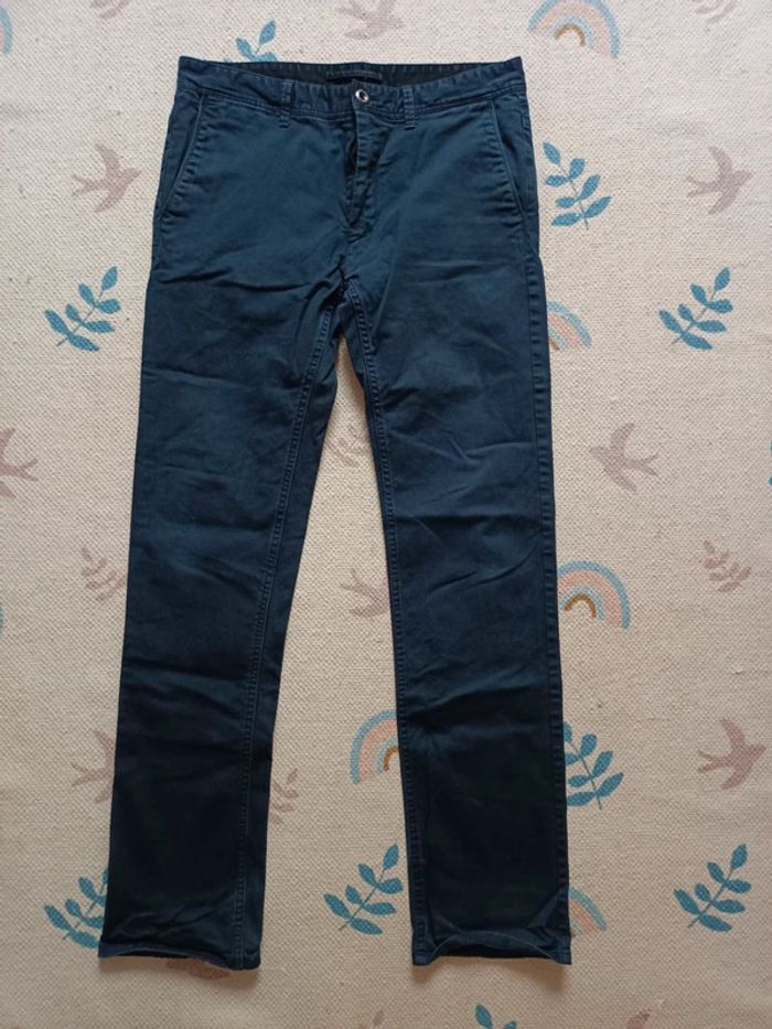 Pantalon droit zara man bleu eur 40
