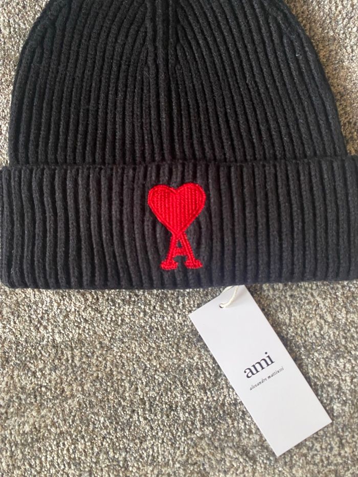 Bonnet AMI Paris Noir Neuf - photo numéro 2