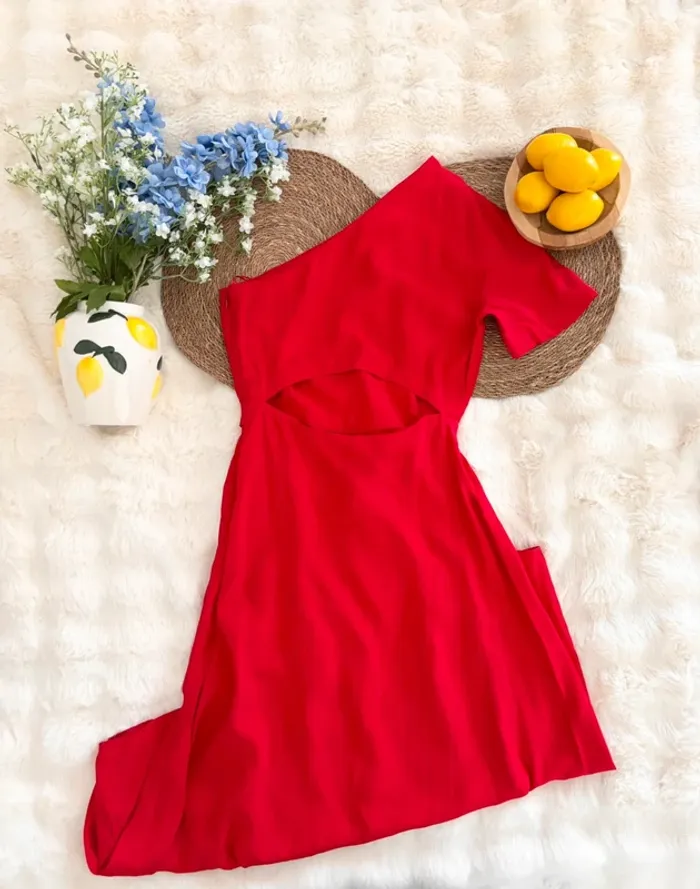 Robe longue rouge Claudie Pierlot taille 38 - photo numéro 5