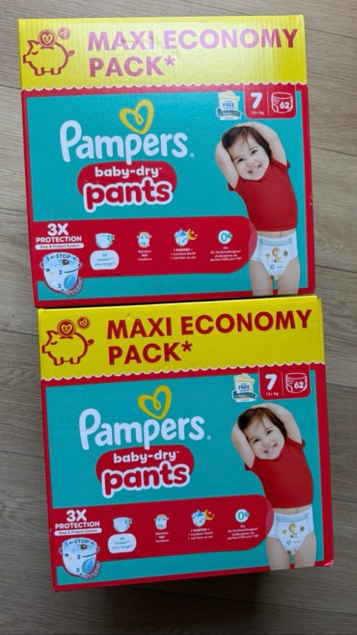 124 couches culottes Pampers pants taille 7