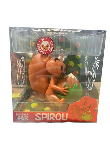 Figurine tirelire Money box Spirou Spip Plastoy neuf