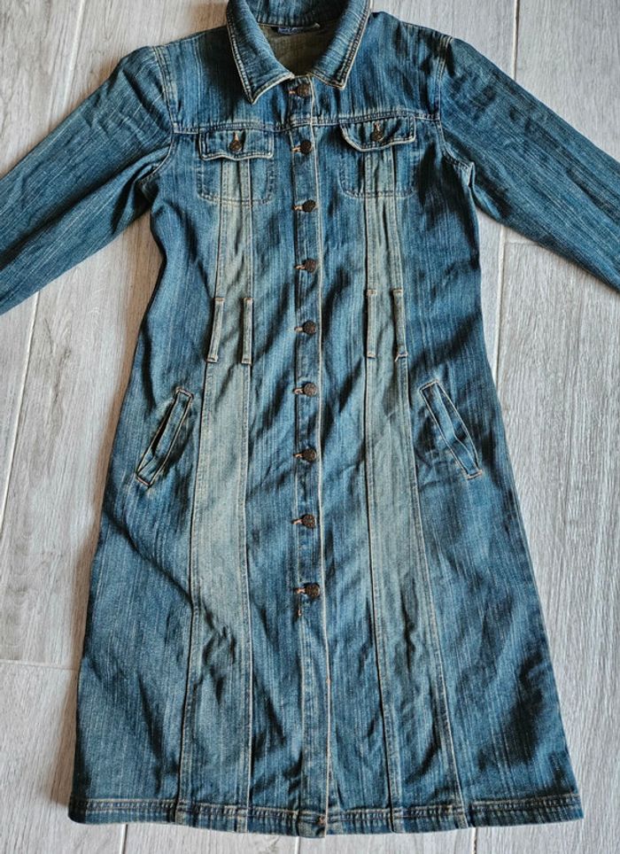 Robe manches longues en jean taille L - photo numéro 2