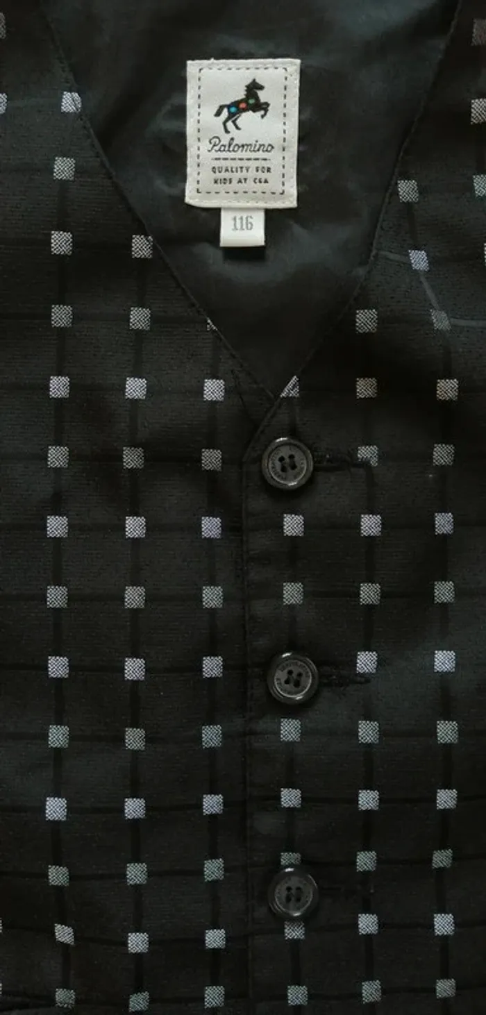 Boléro gilet sans manches noir 6 ans - photo numéro 2