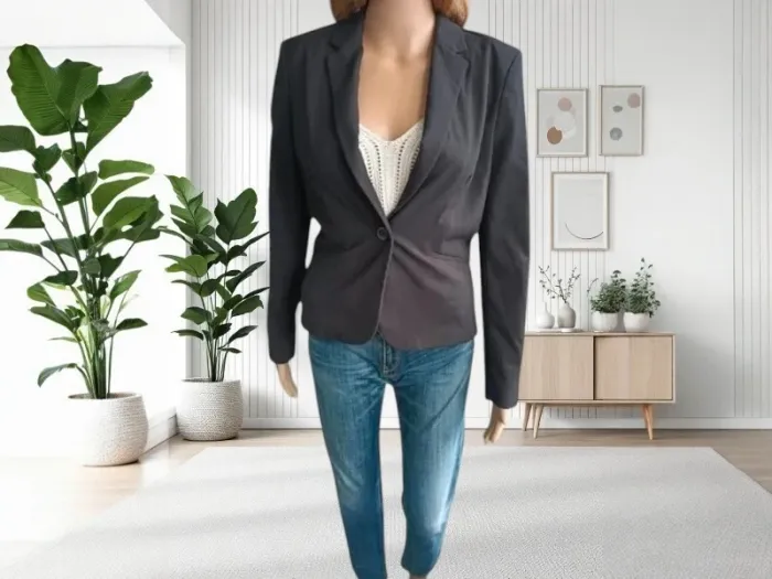 .veste blazer H&M cintrée noir taille S - photo numéro 3