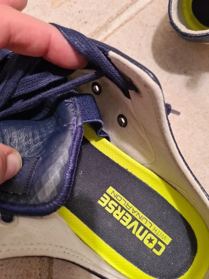 Converse basses en cuir bleu marine neuve - photo numéro 10