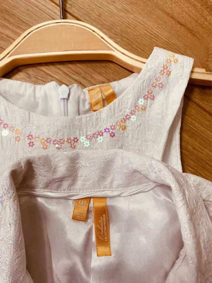 Taille 4 ans tenue de cérémonie fille orchestra blanche brillante * scintillant * 🩷 - photo numéro 7