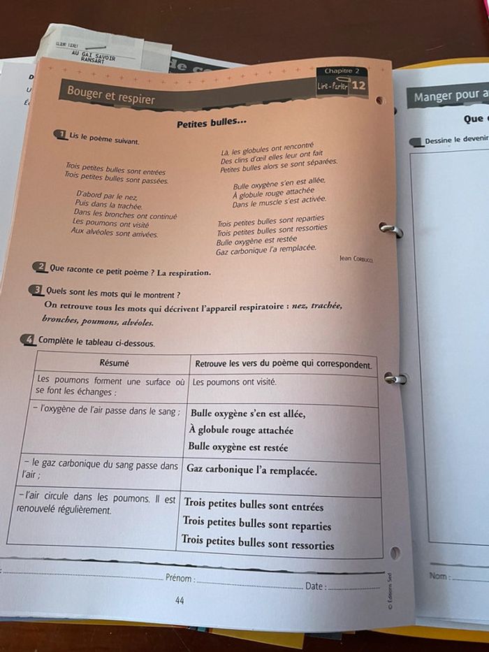 Le corps humain et l’éducation à la santé cycle 3 éditions sed - photo numéro 12